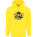Maacaw Parrot In the Jungle Childrens Kids Hoodie Yellow