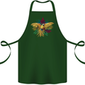 Maacaw Parrot In the Jungle Cotton Apron 100% Organic Forest Green