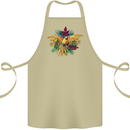 Maacaw Parrot In the Jungle Cotton Apron 100% Organic Khaki