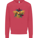 Maacaw Parrot In the Jungle Kids Sweatshirt Jumper Heliconia