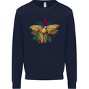 Maacaw Parrot In the Jungle Kids Sweatshirt Jumper Navy Blue