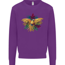 Maacaw Parrot In the Jungle Kids Sweatshirt Jumper Purple