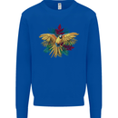 Maacaw Parrot In the Jungle Kids Sweatshirt Jumper Royal Blue
