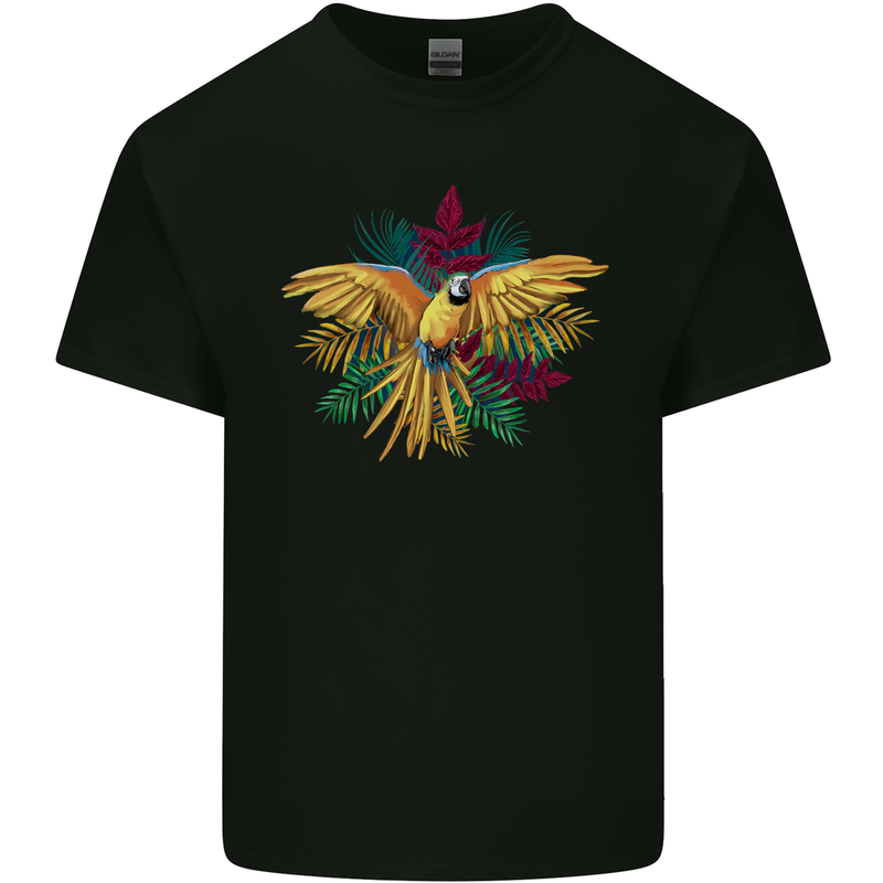 Maacaw Parrot In the Jungle Kids T-Shirt Childrens Black