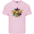 Maacaw Parrot In the Jungle Kids T-Shirt Childrens Light Pink