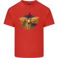 Maacaw Parrot In the Jungle Kids T-Shirt Childrens Red