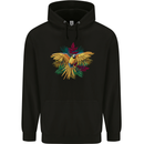 Maacaw Parrot In the Jungle Mens 80% Cotton Hoodie Black