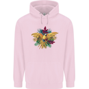 Maacaw Parrot In the Jungle Mens 80% Cotton Hoodie Light Pink
