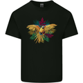Maacaw Parrot In the Jungle Mens Cotton T-Shirt Tee Top Black