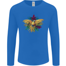 Maacaw Parrot In the Jungle Mens Long Sleeve T-Shirt Royal Blue