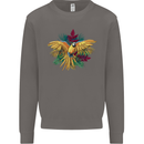 Maacaw Parrot In the Jungle Mens Sweatshirt Jumper Charcoal