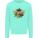 Maacaw Parrot In the Jungle Mens Sweatshirt Jumper Peppermint