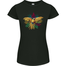 Maacaw Parrot In the Jungle Womens Petite Cut T-Shirt Black