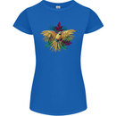 Maacaw Parrot In the Jungle Womens Petite Cut T-Shirt Royal Blue