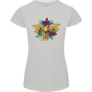 Maacaw Parrot In the Jungle Womens Petite Cut T-Shirt Sports Grey