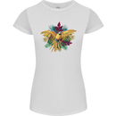 Maacaw Parrot In the Jungle Womens Petite Cut T-Shirt White