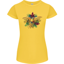 Maacaw Parrot In the Jungle Womens Petite Cut T-Shirt Yellow