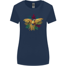 Maacaw Parrot In the Jungle Womens Wider Cut T-Shirt Navy Blue