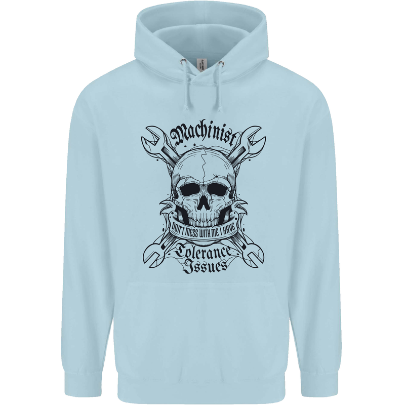 Machinist I Have Tolerance Issues Childrens Kids Hoodie Light Blue