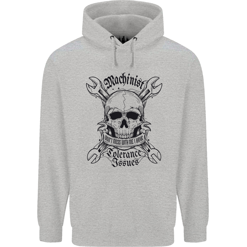Machinist I Have Tolerance Issues Childrens Kids Hoodie Sports Grey