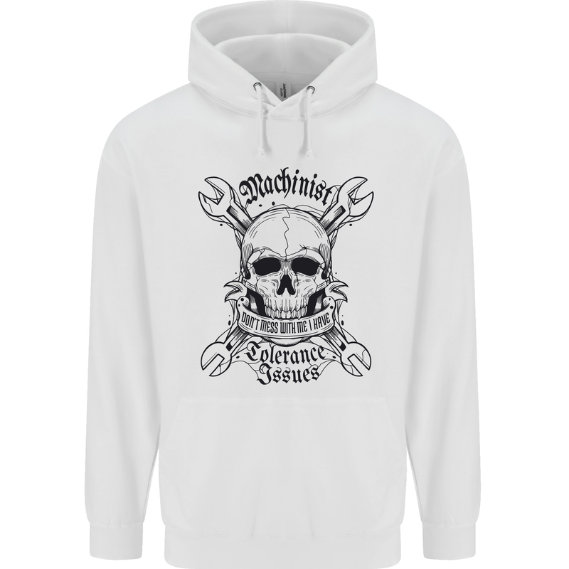 Machinist I Have Tolerance Issues Childrens Kids Hoodie White