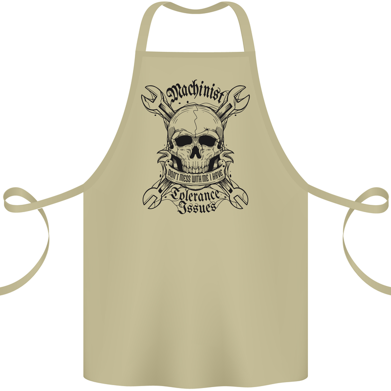 Machinist I Have Tolerance Issues Cotton Apron 100% Organic Khaki