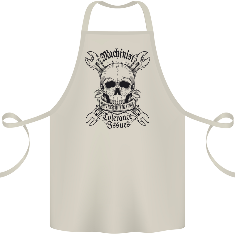 Machinist I Have Tolerance Issues Cotton Apron 100% Organic Natural