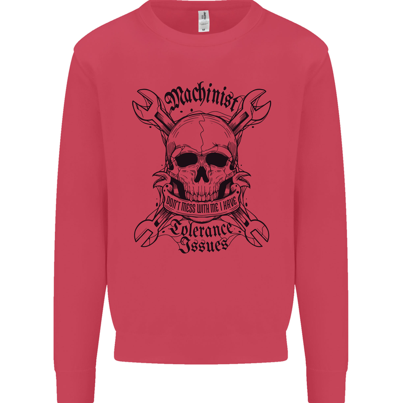 Machinist I Have Tolerance Issues Kids Sweatshirt Jumper Heliconia