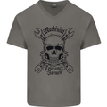 Machinist I Have Tolerance Issues Mens V-Neck Cotton T-Shirt Charcoal