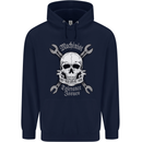 Machinist I Have Tolerance Issues Skull Childrens Kids Hoodie Navy Blue