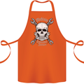Machinist I Have Tolerance Issues Skull Cotton Apron 100% Organic Orange