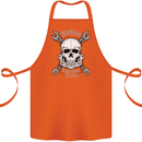 Machinist I Have Tolerance Issues Skull Cotton Apron 100% Organic Orange