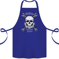 Machinist I Have Tolerance Issues Skull Cotton Apron 100% Organic Royal Blue