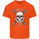 Machinist I Have Tolerance Issues Skull Kids T-Shirt Childrens Orange