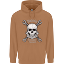 Machinist I Have Tolerance Issues Skull Mens 80% Cotton Hoodie Caramel Latte