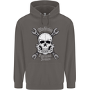 Machinist I Have Tolerance Issues Skull Mens 80% Cotton Hoodie Charcoal