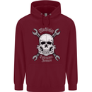 Machinist I Have Tolerance Issues Skull Mens 80% Cotton Hoodie Maroon