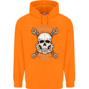 Machinist I Have Tolerance Issues Skull Mens 80% Cotton Hoodie Orange