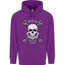 Machinist I Have Tolerance Issues Skull Mens 80% Cotton Hoodie Purple