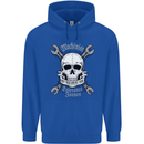 Machinist I Have Tolerance Issues Skull Mens 80% Cotton Hoodie Royal Blue