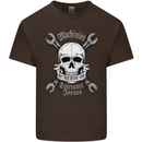 Machinist I Have Tolerance Issues Skull Mens Cotton T-Shirt Tee Top Dark Chocolate