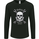 Machinist I Have Tolerance Issues Skull Mens Long Sleeve T-Shirt Black