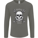 Machinist I Have Tolerance Issues Skull Mens Long Sleeve T-Shirt Charcoal