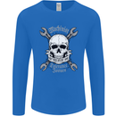 Machinist I Have Tolerance Issues Skull Mens Long Sleeve T-Shirt Royal Blue