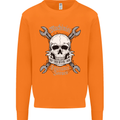 Machinist I Have Tolerance Issues Skull Mens Sweatshirt Jumper Orange