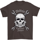 Machinist I Have Tolerance Issues Skull Mens T-Shirt 100% Cotton Dark Chocolate
