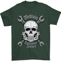Machinist I Have Tolerance Issues Skull Mens T-Shirt 100% Cotton Forest Green