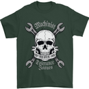 Machinist I Have Tolerance Issues Skull Mens T-Shirt 100% Cotton Forest Green