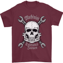 Machinist I Have Tolerance Issues Skull Mens T-Shirt 100% Cotton Maroon