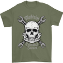 Machinist I Have Tolerance Issues Skull Mens T-Shirt 100% Cotton Military Green